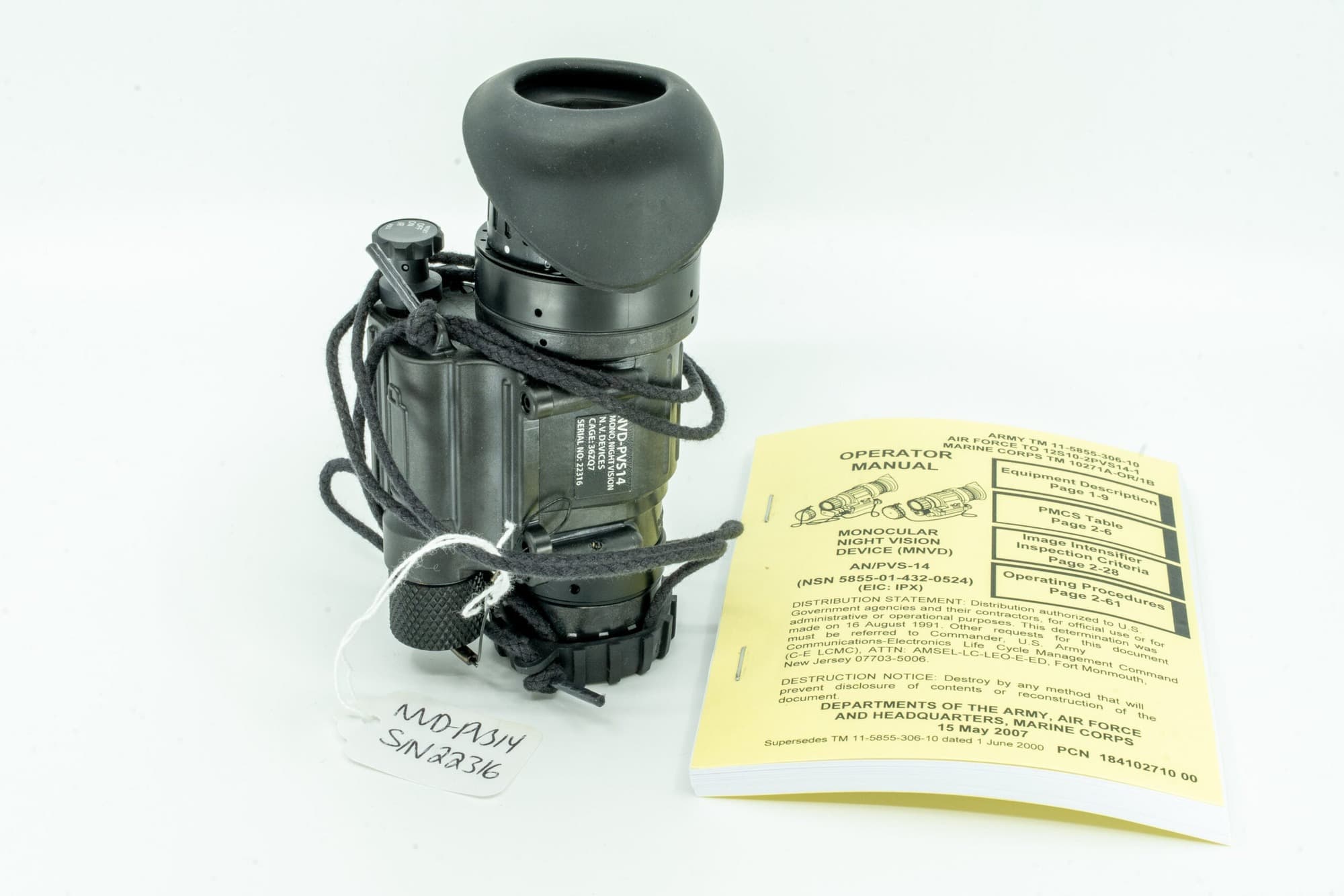 PVS-14 Refurbished Green Phosphor Monocular. Configuration shown is illustrative; confirm the selected build when inquiring.